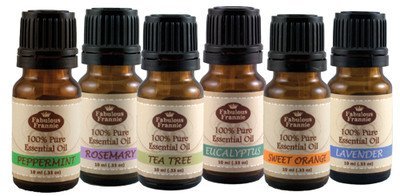 Fabulous Frannie gift set packaging highlights a six oil sampler for gifting