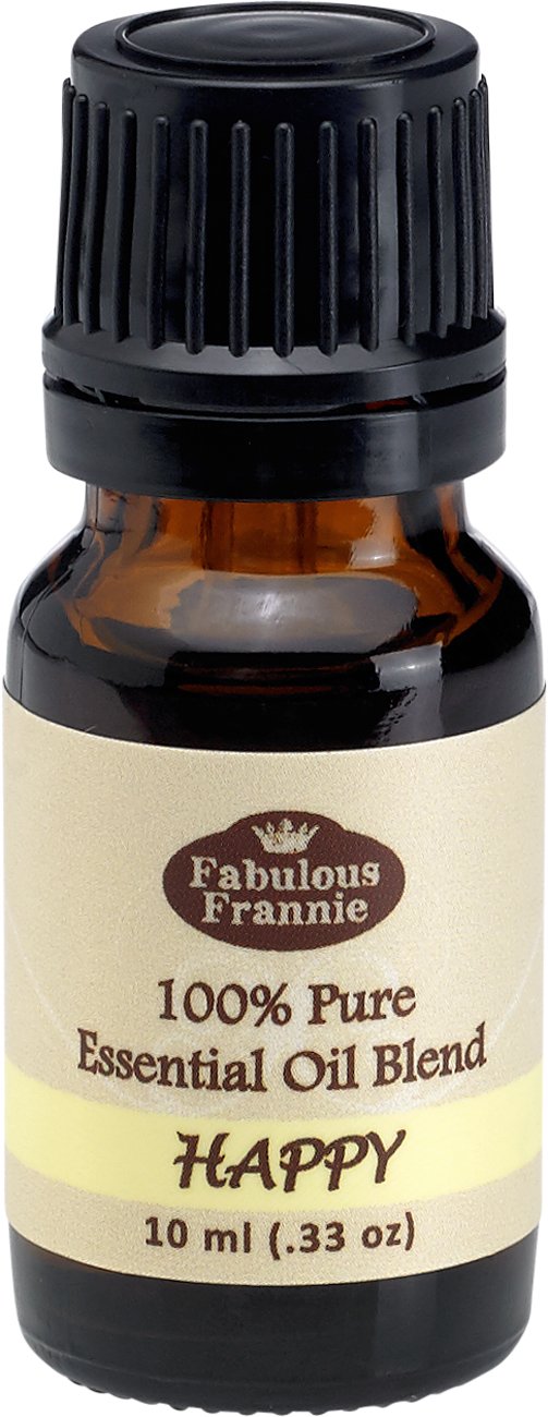 Fabulous Frannie Happy bottle pour for quick diffusion and mood-inspired aromatherapy.