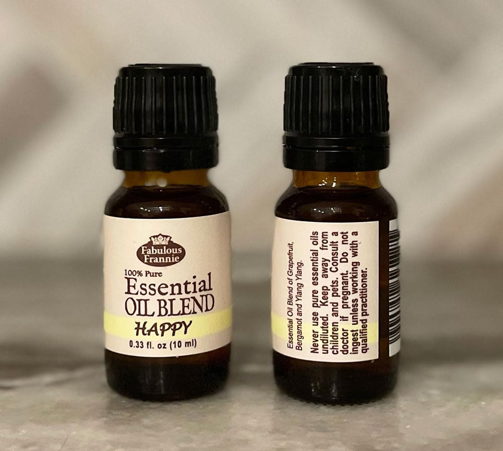 Fabulous Frannie Happy 10ml packaging underscores purity and travel-friendly convenience.
