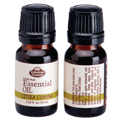 Fabulous Frannie Litsea essential oil in amber bottle ready for blends