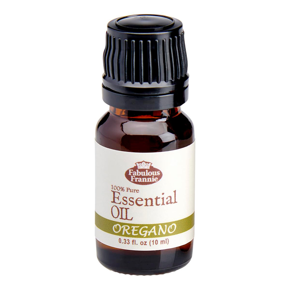 Fabulous Frannie oregano essential oil in amber bottle, ideal for aroma diffusion