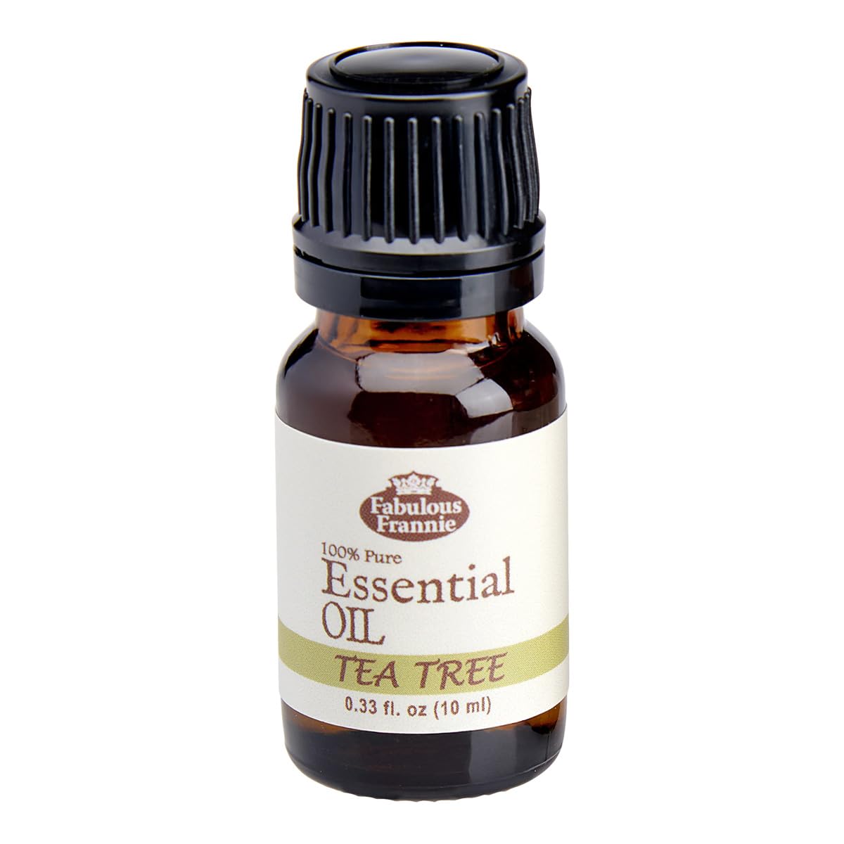Fabulous Frannie Tea Tree amber bottle with euro dropper cap for precise dosing.