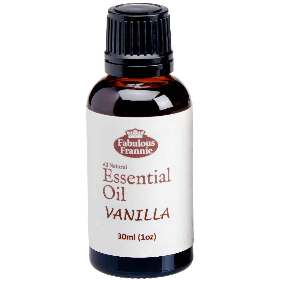 Fabulous Frannie Vanilla essential oil bottle for cozy diffuser aromas and calm spaces