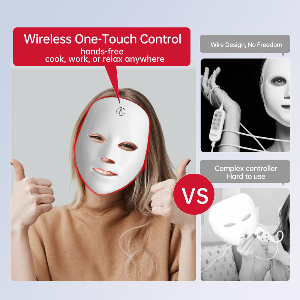 Facego Red Light Mask one-touch forehead control for easy use