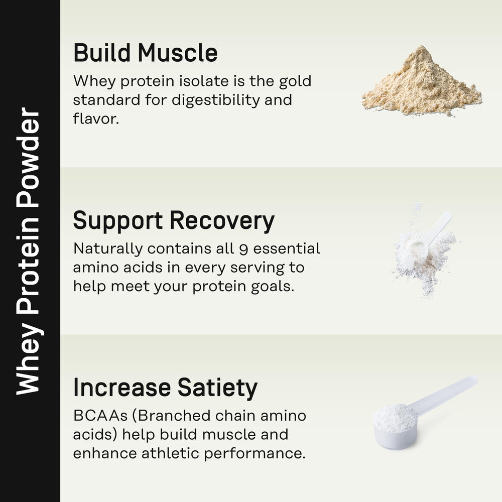 Factor Form Vanilla whey powder bottle with scoop for quick nutrition
