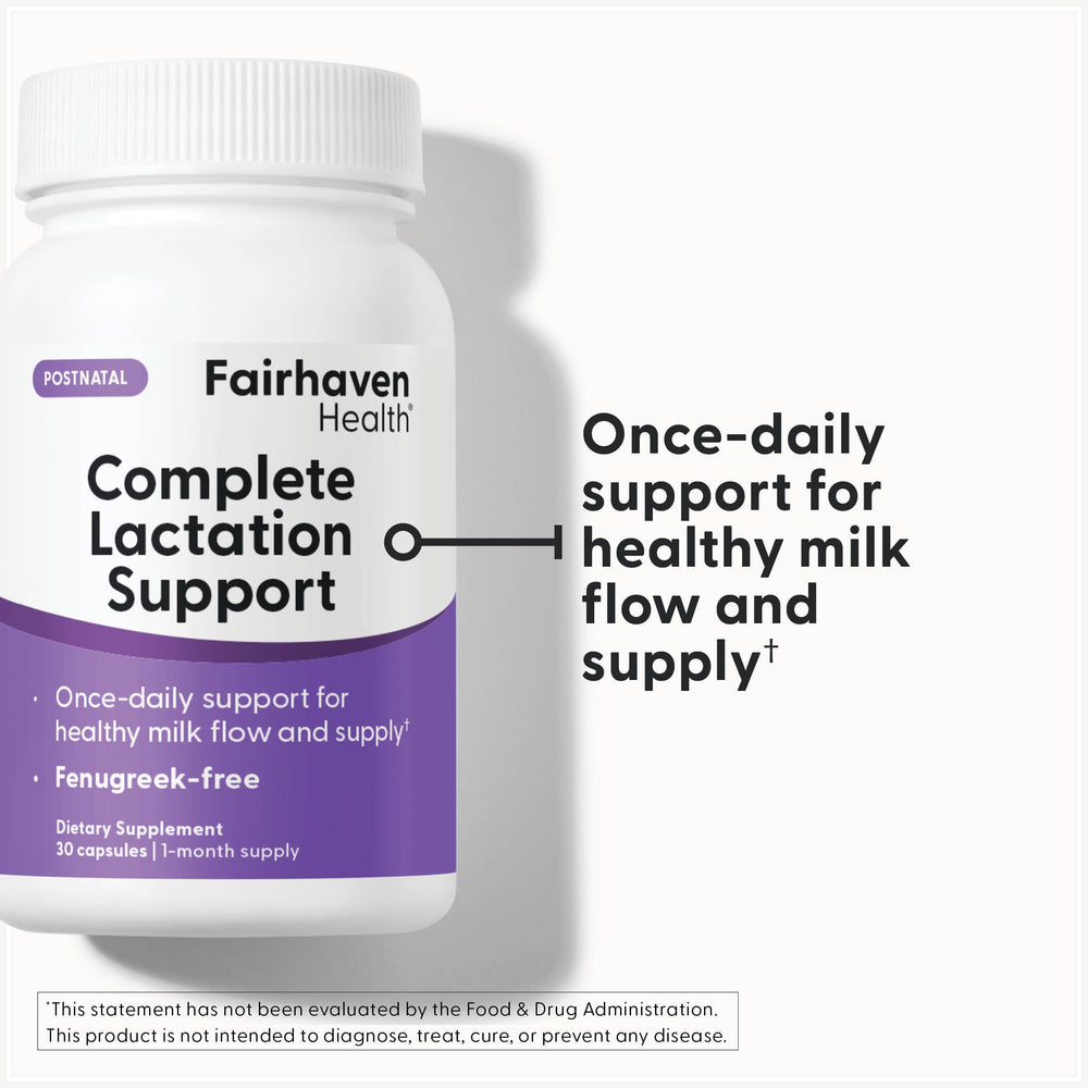 Fairhaven Health Complete Lactation Support ingredients icons highlight blend