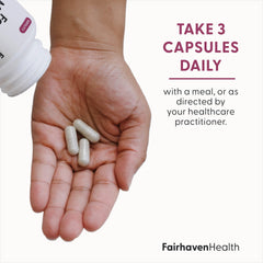 FertilAid for Women label details show Vitex and folate ingredients.