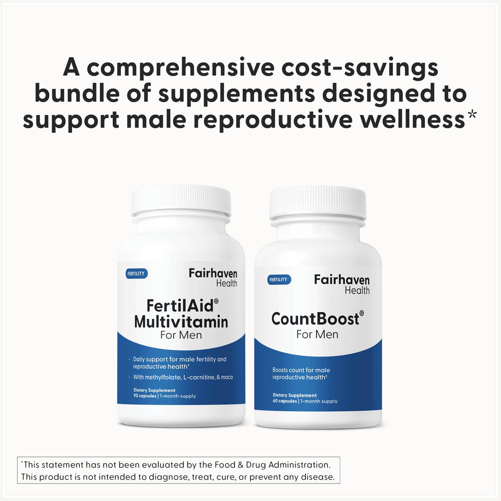 Fairhaven Health FertilAid CountBoost ingredients panel detail for nutrient support.