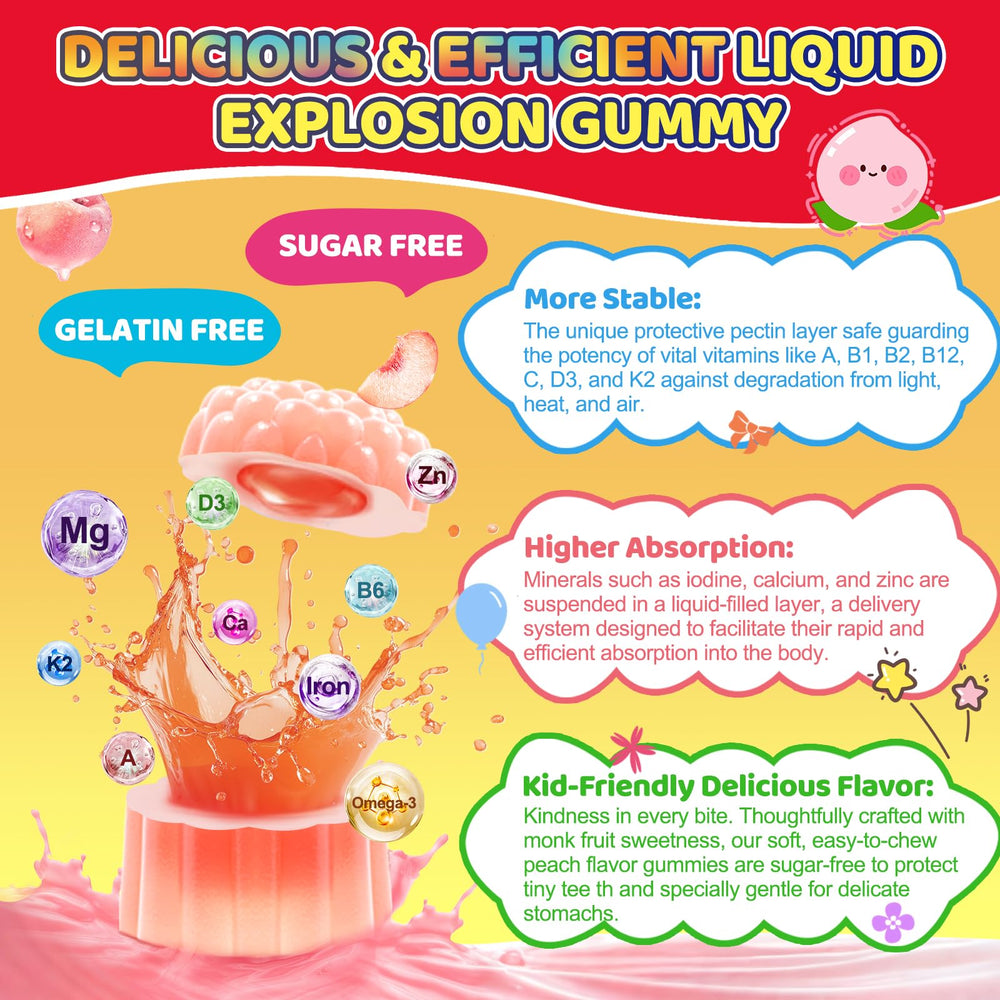 Fajeckma GMP-certified kids multivitamin gummies promoting daily wellness