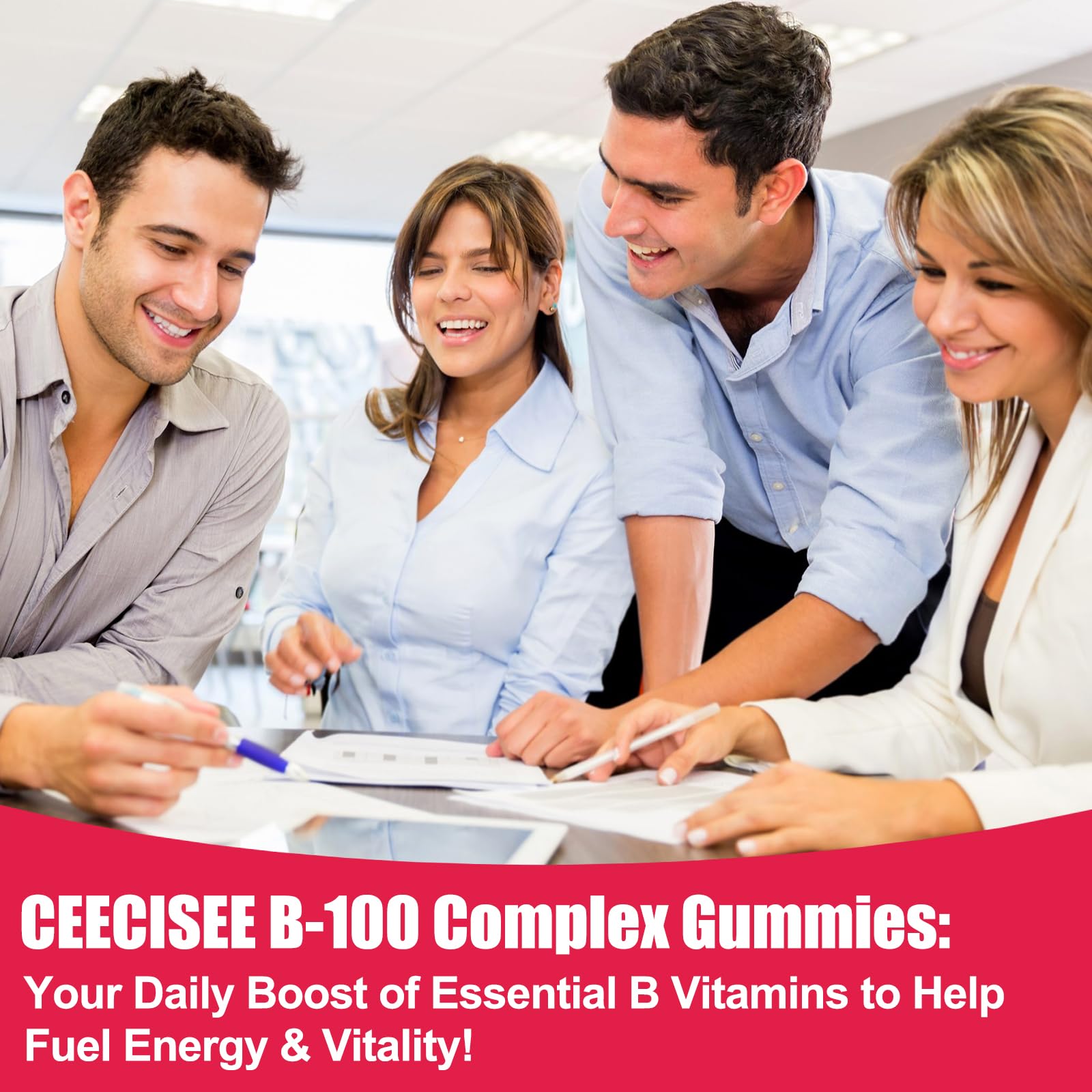 Desk scene with Fajeckma gummies signaling focus support