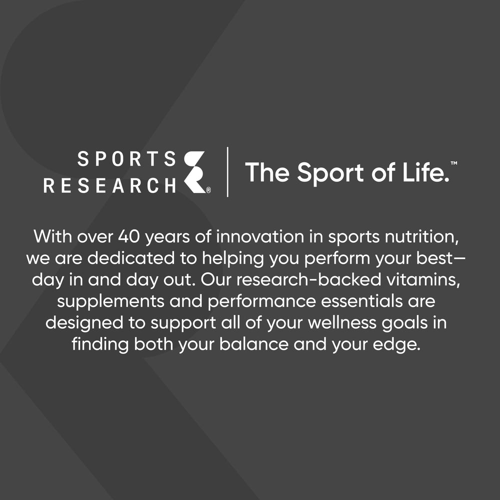 Family-owned Sports Research brand badge illustrating trusted heritage.