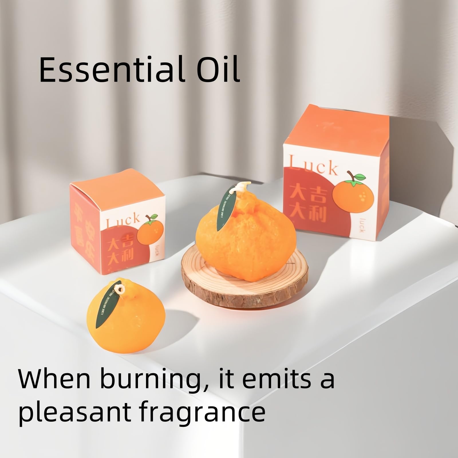 FANBODTA orange candle ambient glow creates relaxing mood without overpowering scents.