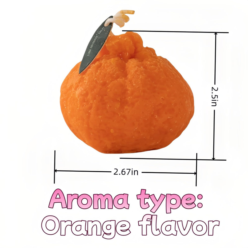 FANBODTA orange candle on desk with warm glow enhances small-space relaxation.