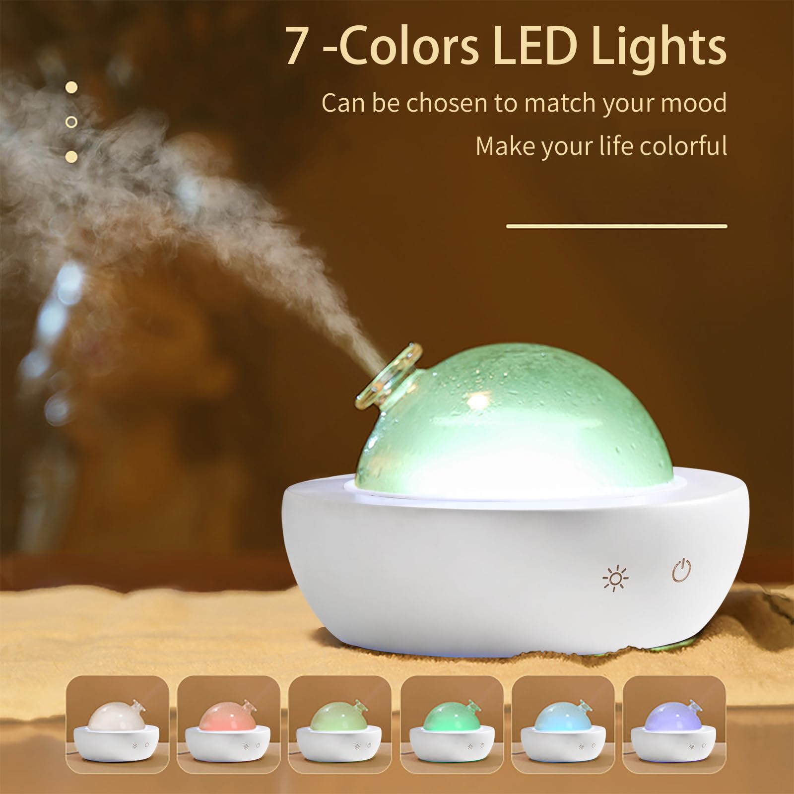 Fancemot diffuser 180ml tank supports longer aroma sessions.