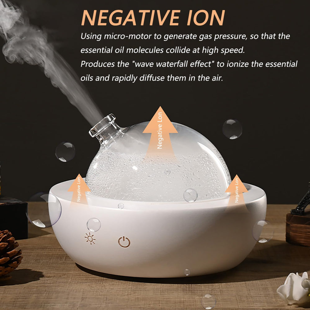 Fancemot diffuser showing seven-color LED lighting for ambient mood.