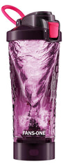 FANS-ONE electric shaker bottle with lockable cap for leak-proof on the go shakes