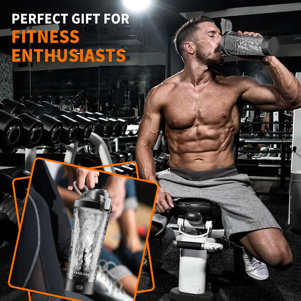 Fans-One powerful mixer blends powders quickly for a smooth shake.
