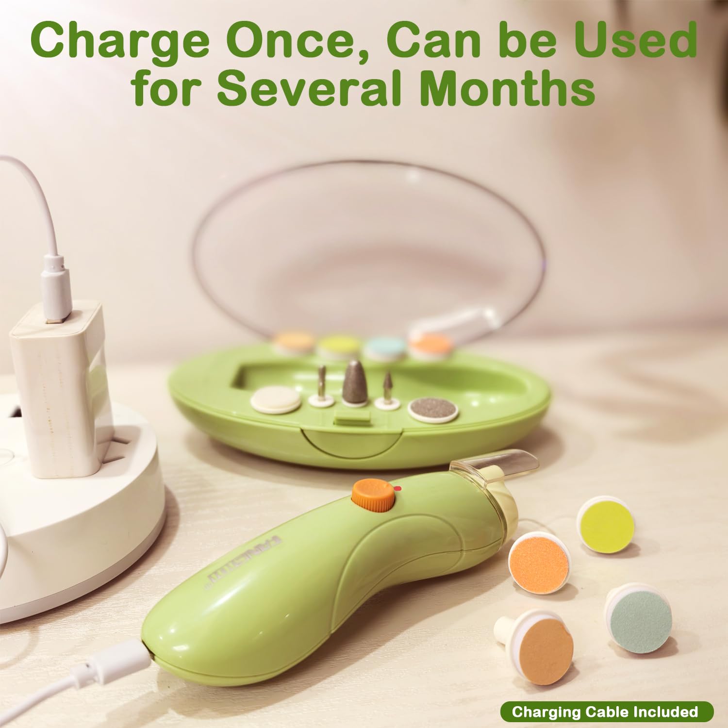 Fansidi baby grinding heads in a four-pack for different infant ages.