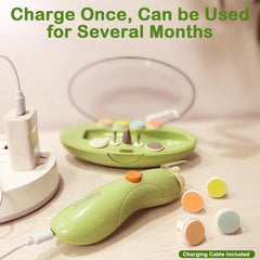 Fansidi baby grinding heads in a four-pack for different infant ages.