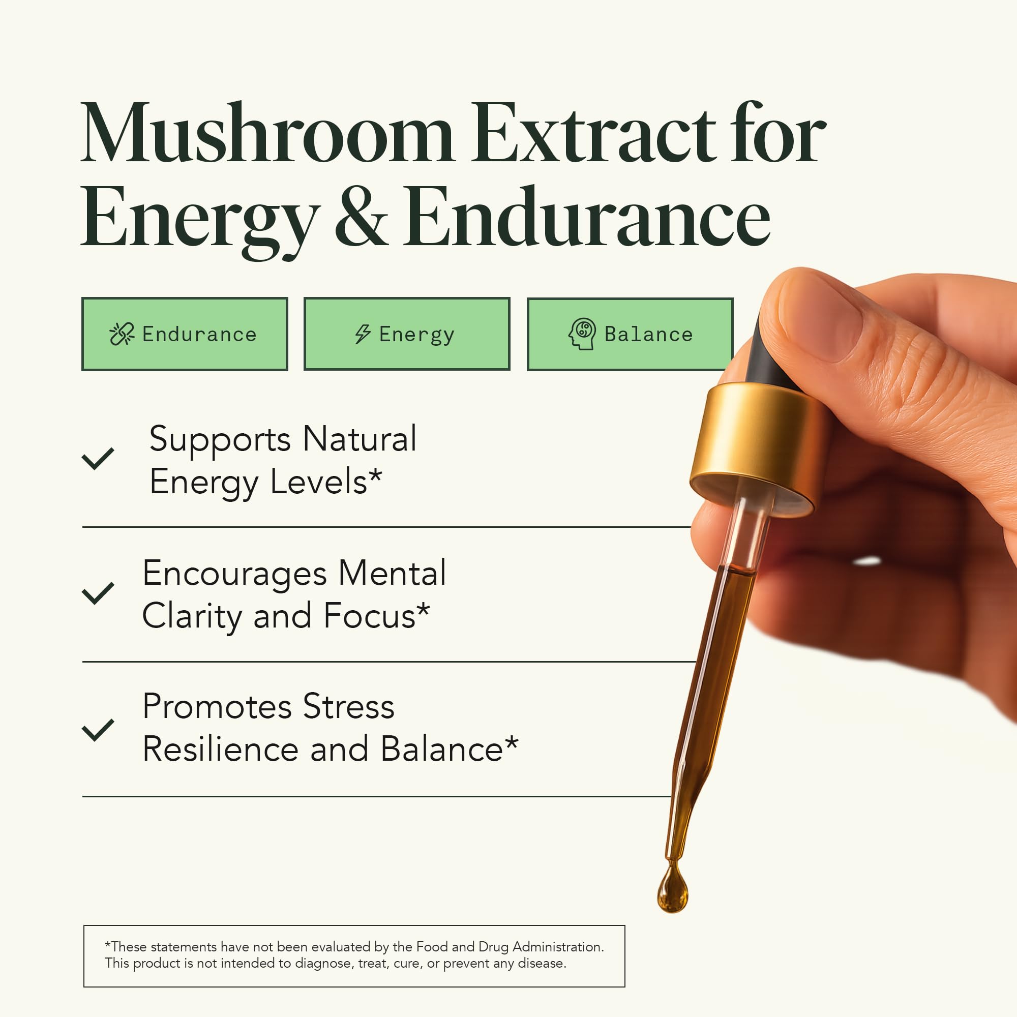 Fantastic Fungi Cordyceps tincture drops pour for steady focus and easy serving.
