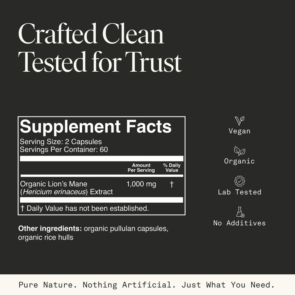 Fantastic Fungi USDA Organic badge emphasizing purity and clean formula.