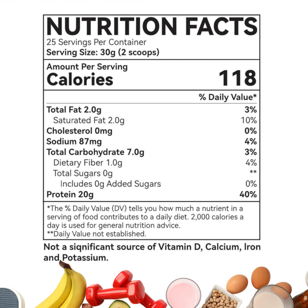 Fantastic Glem vanilla powder used in baking for protein-rich treats.