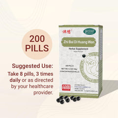 Far Long Foci Zh Bai Di Huang Wan capsules ready for convenient daily use