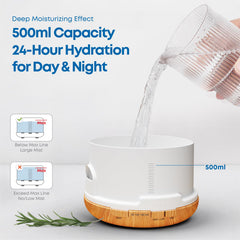 Farazza remote control diffuser enabling easy mist and lighting adjustments from across the room