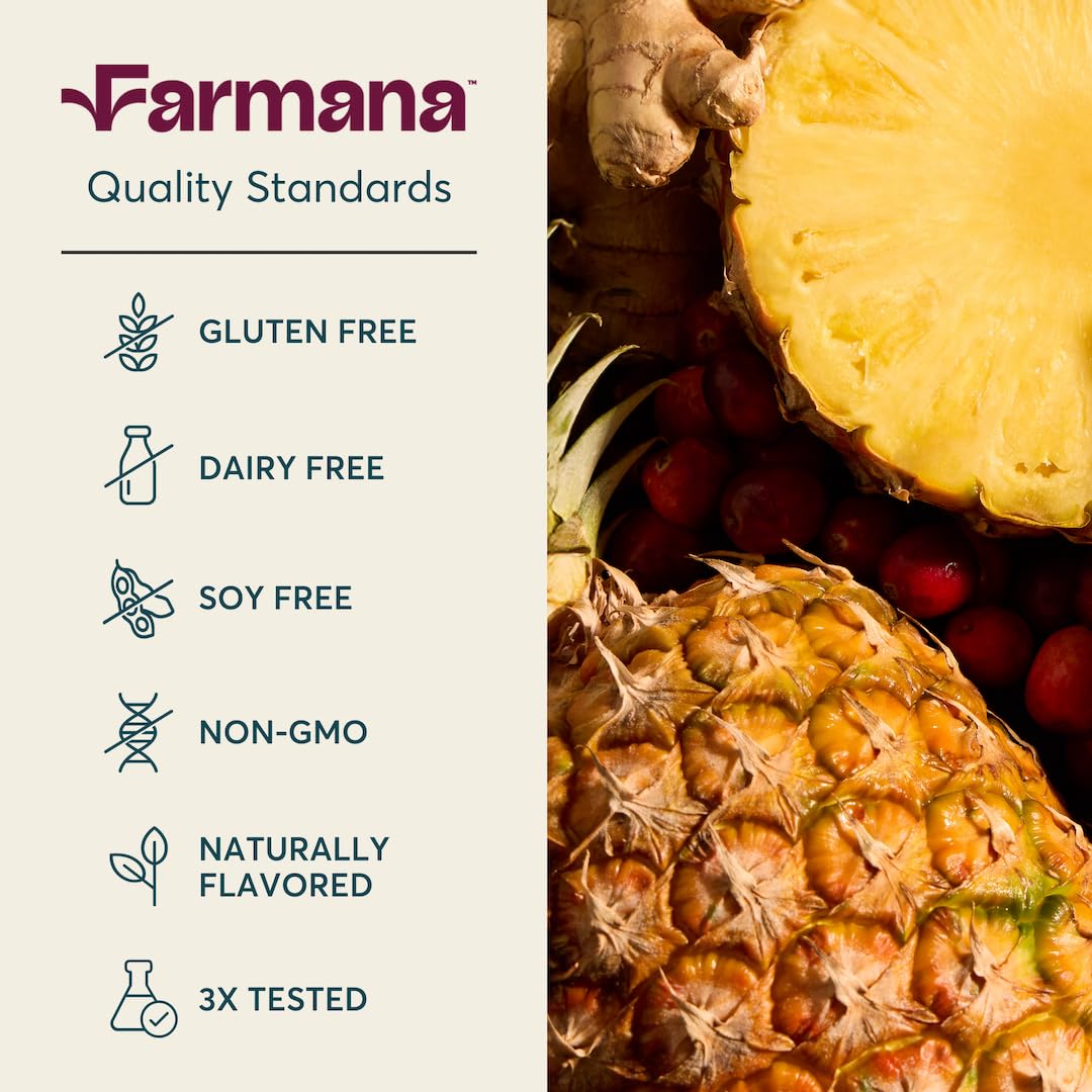 Farmana Debloating ginger slices showcase natural ingredients for bloating relief.