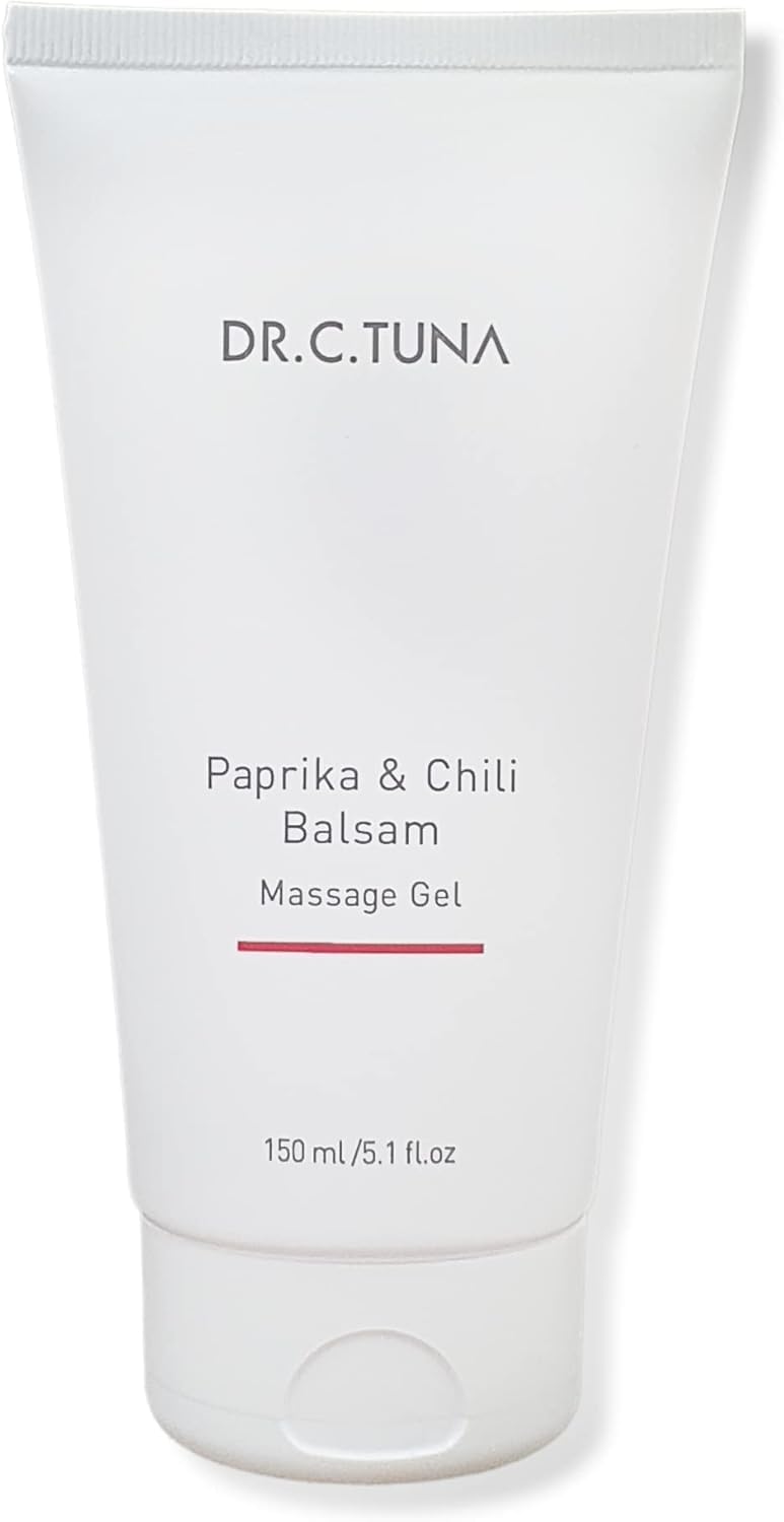 FARMASi Paprika & Chili Balsam back massage shows warming relief.