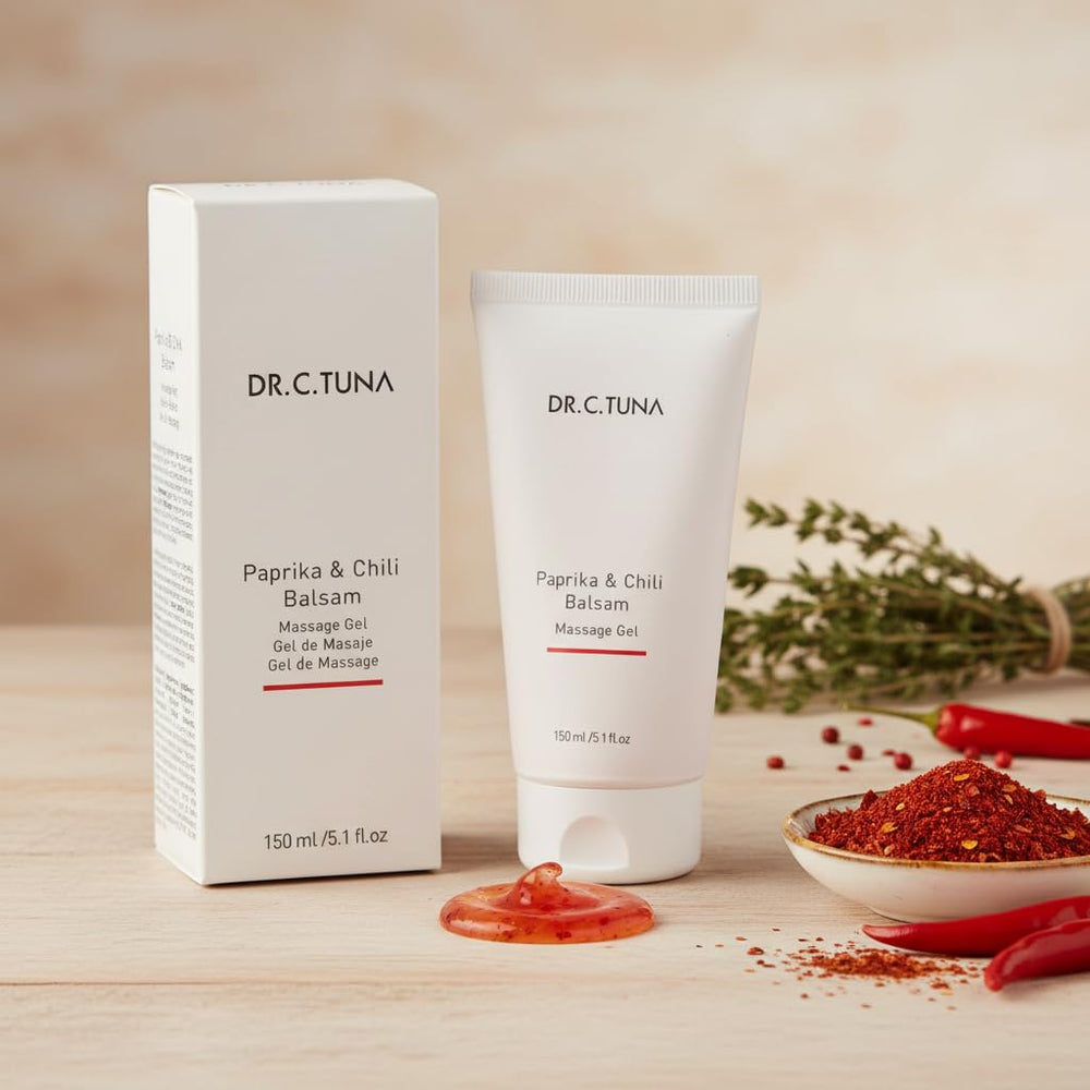 FARMASi Paprika & Chili Balsam shoulder massage for relaxed muscles.