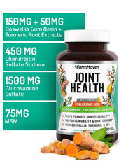 FarmHaven boswellia turmeric ingredients image highlights natural anti-inflammatory blend
