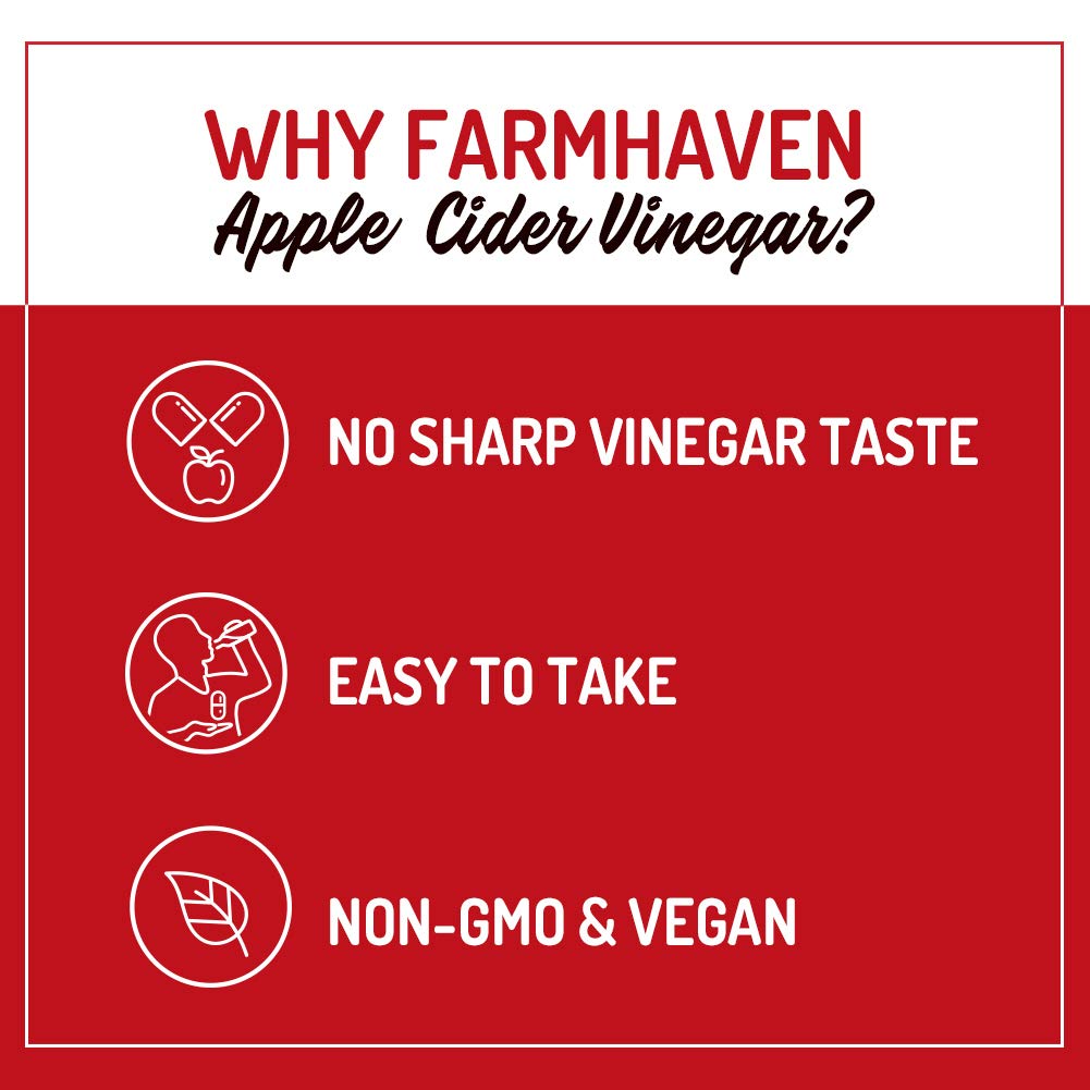 FarmHaven digestive support capsules with apple cider vinegar and herbs.