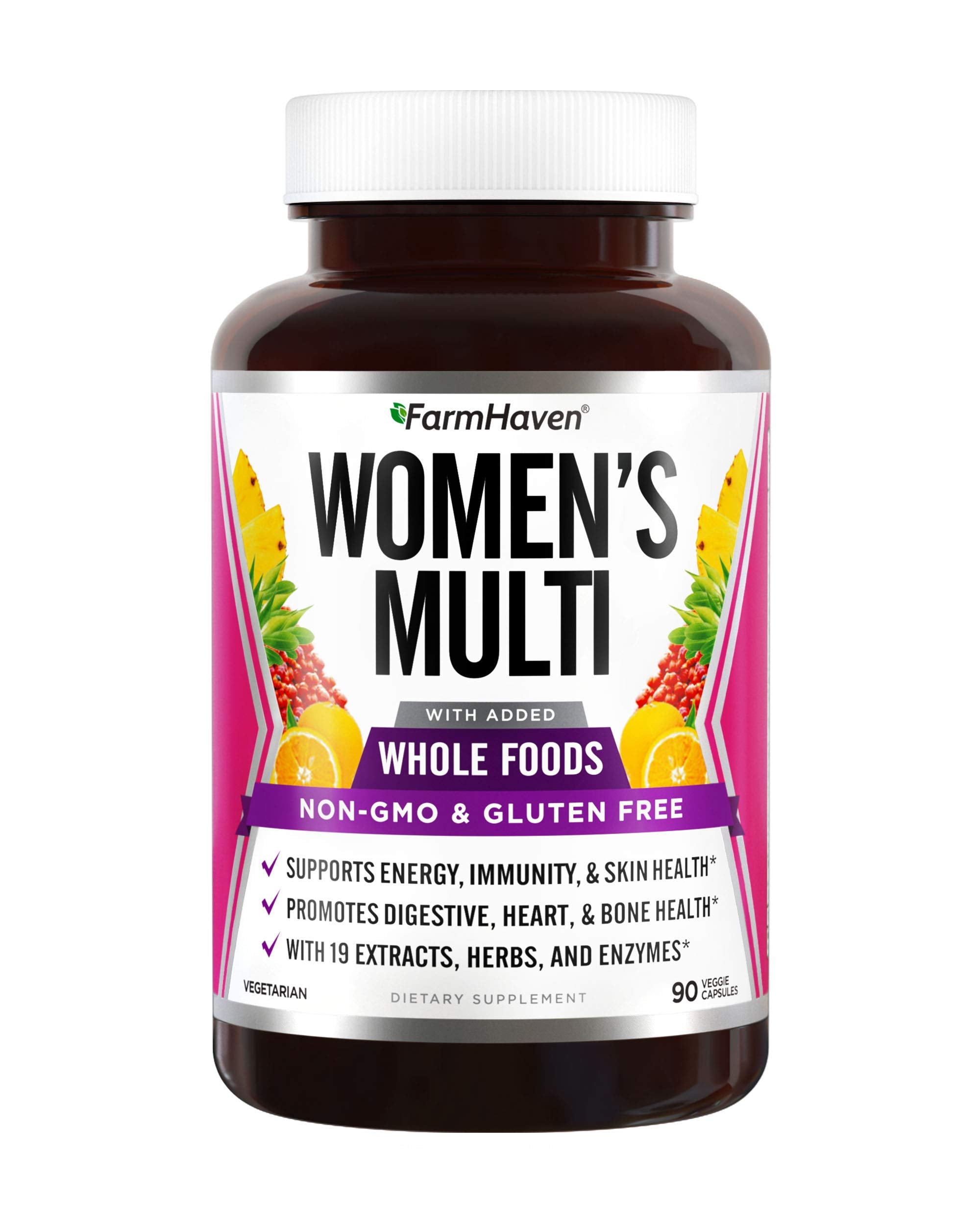 FarmHaven Multivitamin for Women bottle with capsules supporting daily energy and immune health