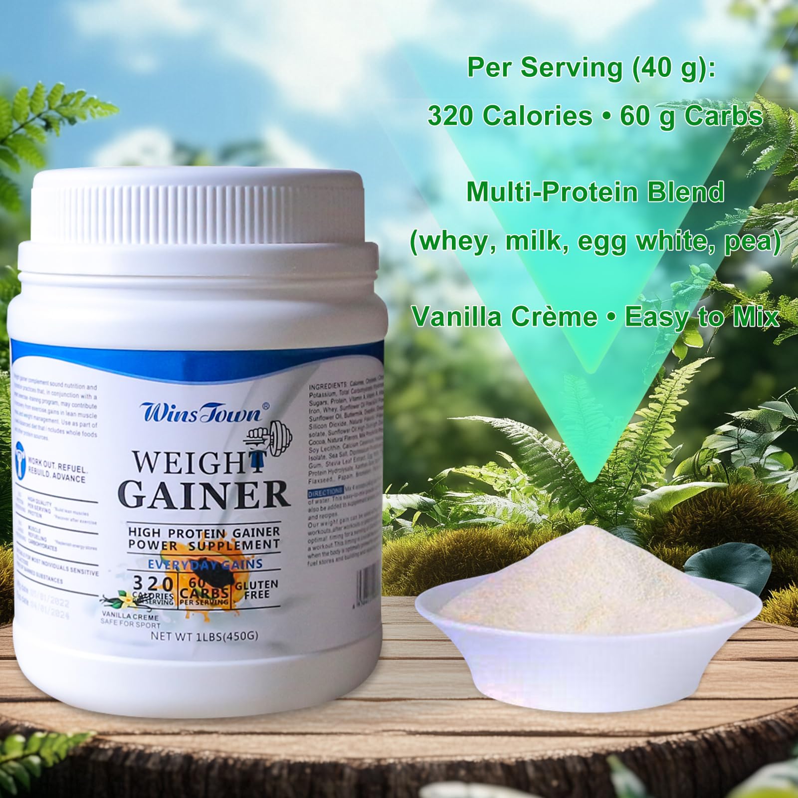 FarWIX Clean Calorie Gainer pour showing smooth, easy-to-drink texture.
