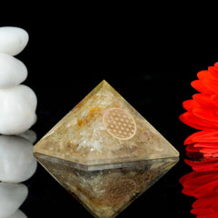 FASHIONZAADI Copper Spiral Crystal Pyramid adds chic energy and focal point.