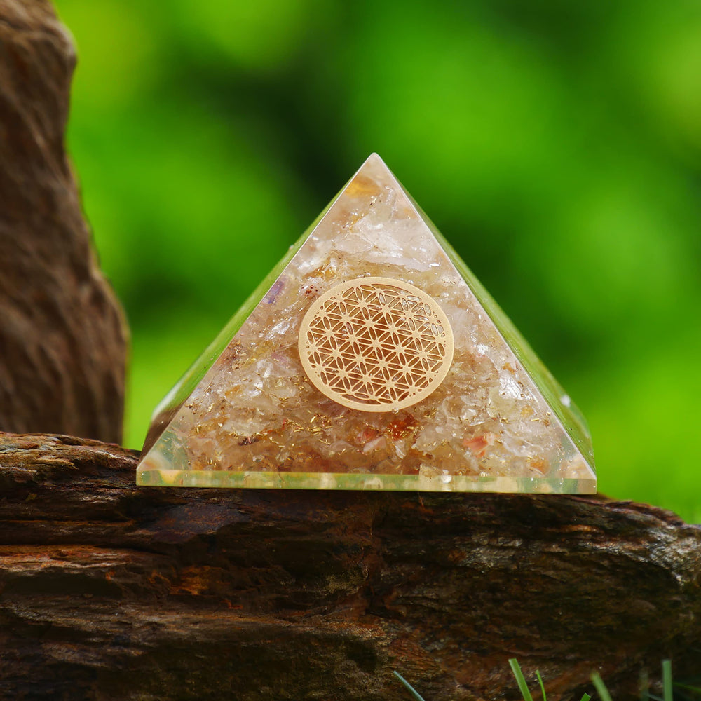 FASHIONZAADI Energy-boosting Crystal Pyramid enhances room ambiance.