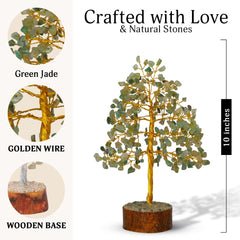 FASHIONZAADI Feng Shui green jade bonsai decor promotes balance in any space.