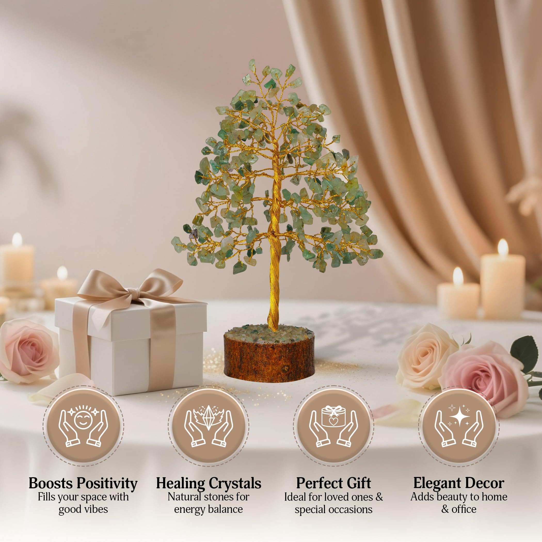 FASHIONZAADI Spiritual gift jade tree for thoughtful present with beauty.