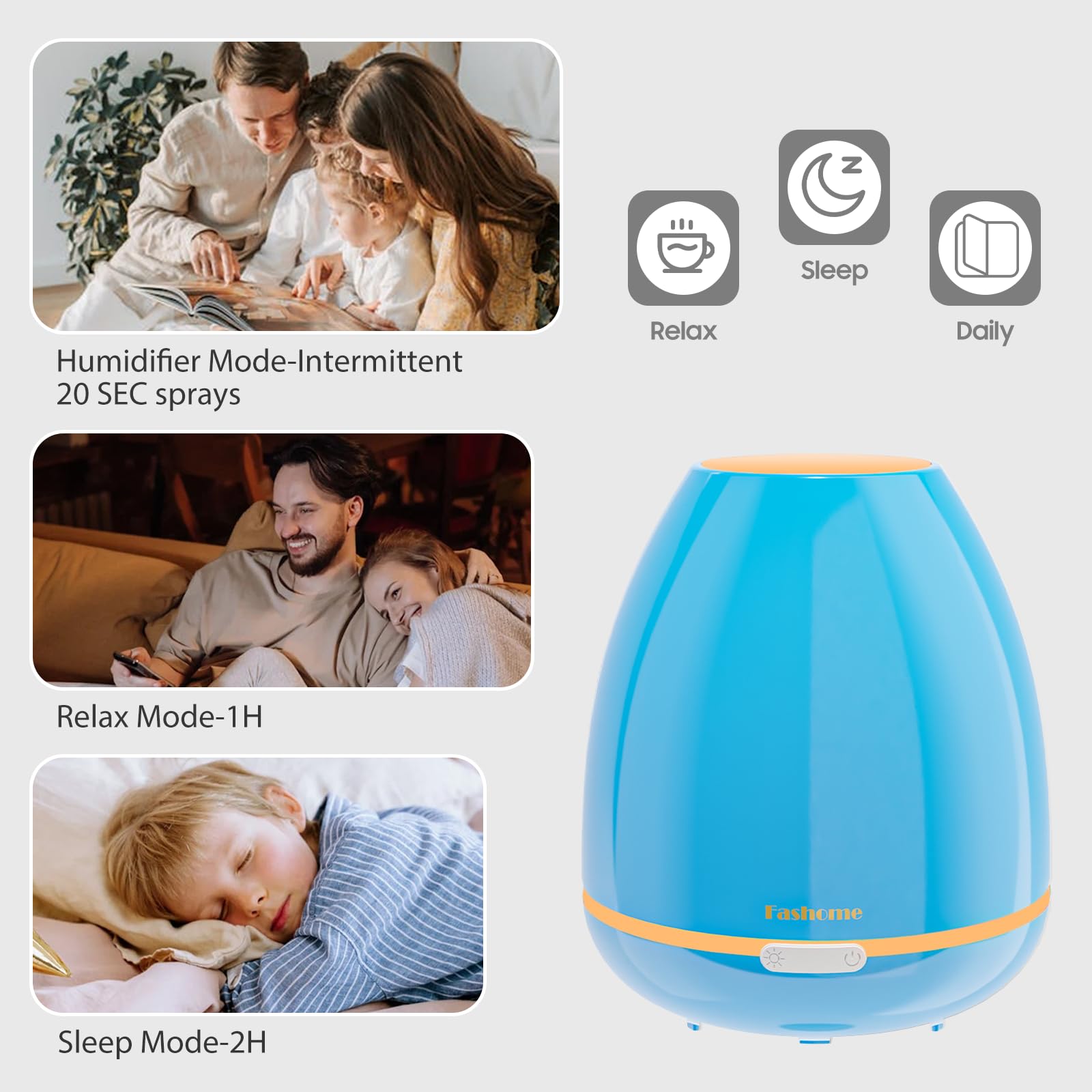 Fashome BPA-free diffuser material for safe family use.