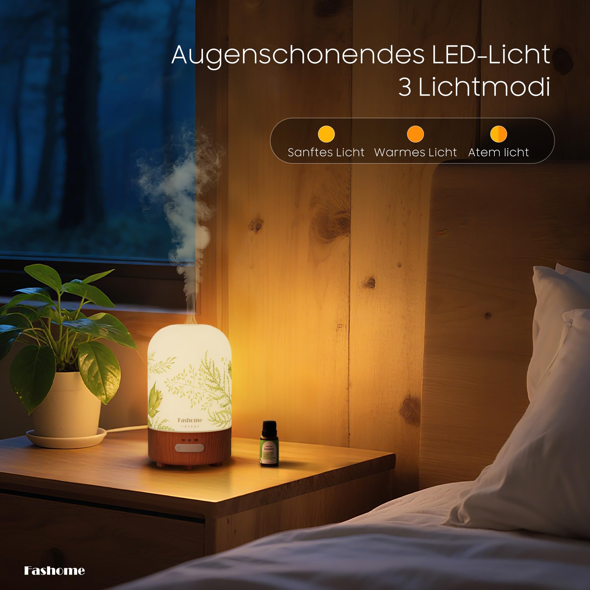 Fashome diffuser auto shut-off for safe, worry-free use