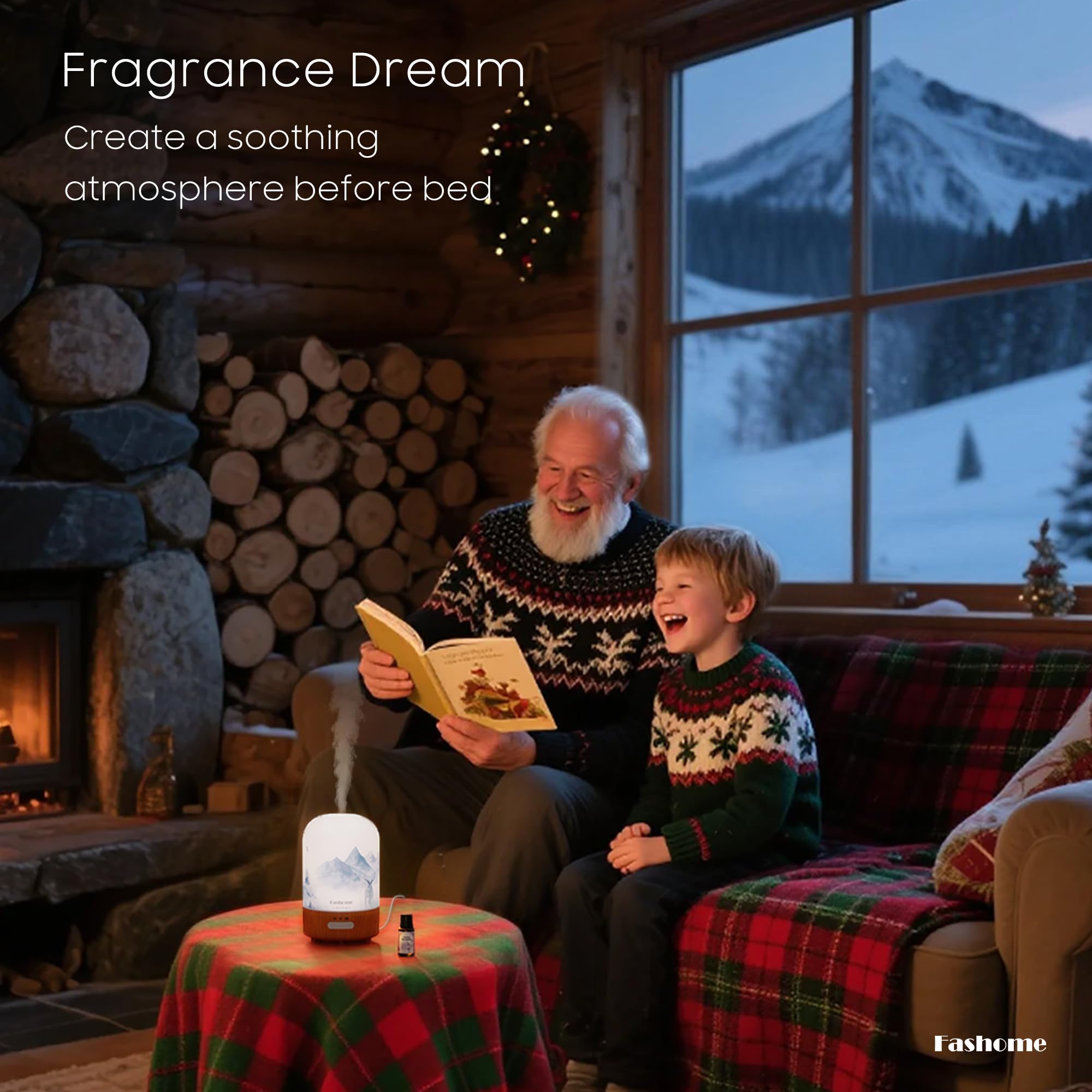 Fashome soft-eye-care-light diffuser provides gentle illumination for relaxing routines.