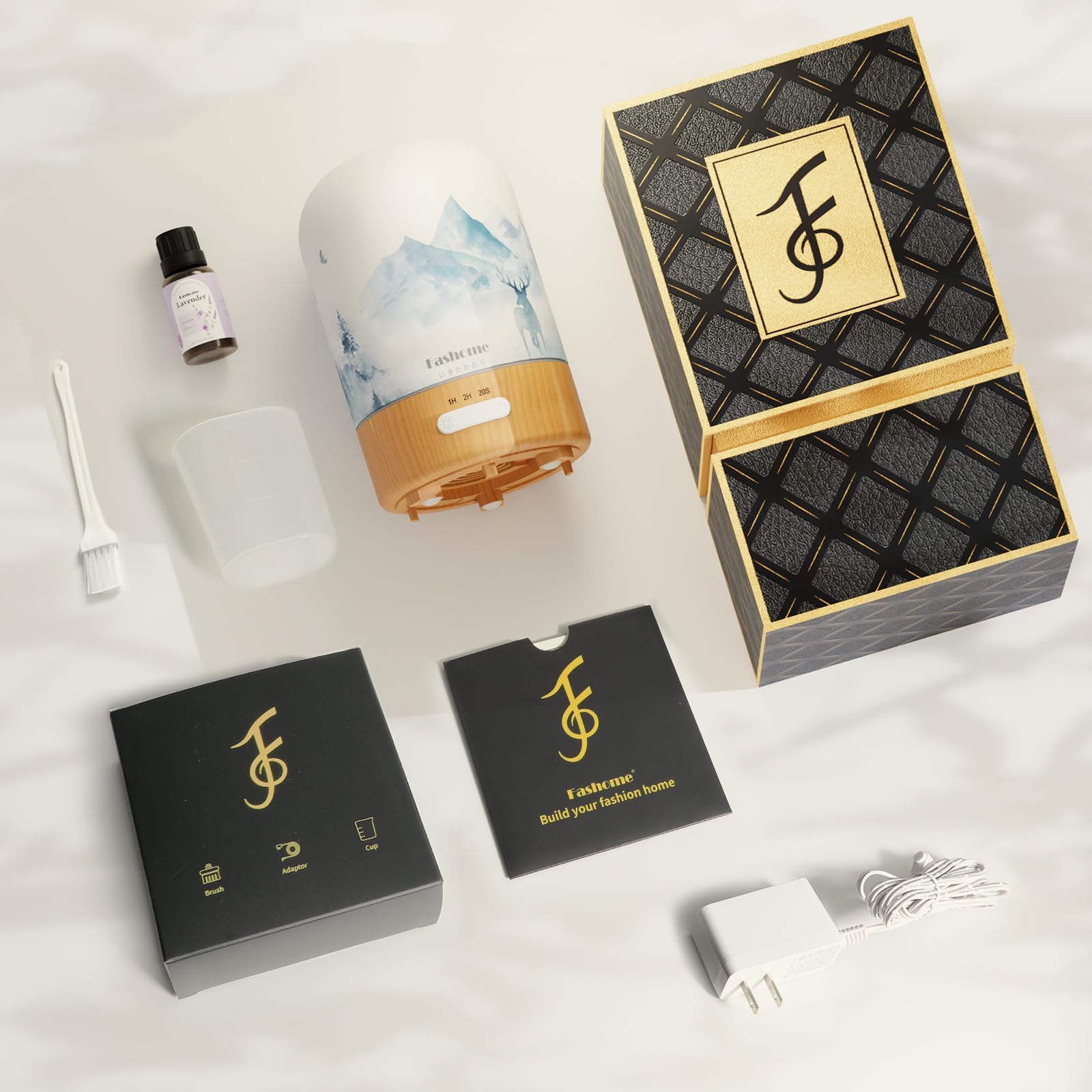 Fashome ultrasonic-mist diffuser evenly humidifies small rooms and freshens air.