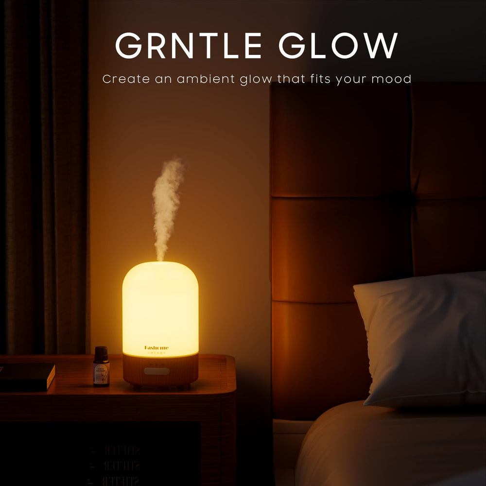 Fashome eye-care lighting illustrates soft ambient illumination for relaxation.