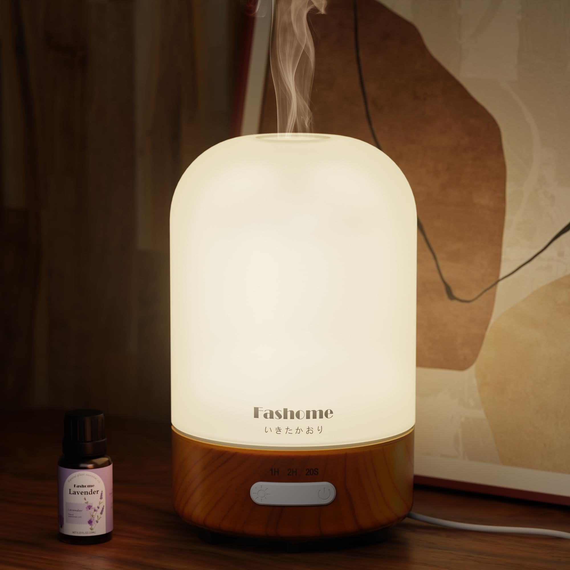 Fashome hand blown glass diffuser with 100ml capacity for elegant aromatherapy at home.
