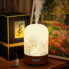 Fashome diffuser with hand-blown glass adds elegant room ambiance