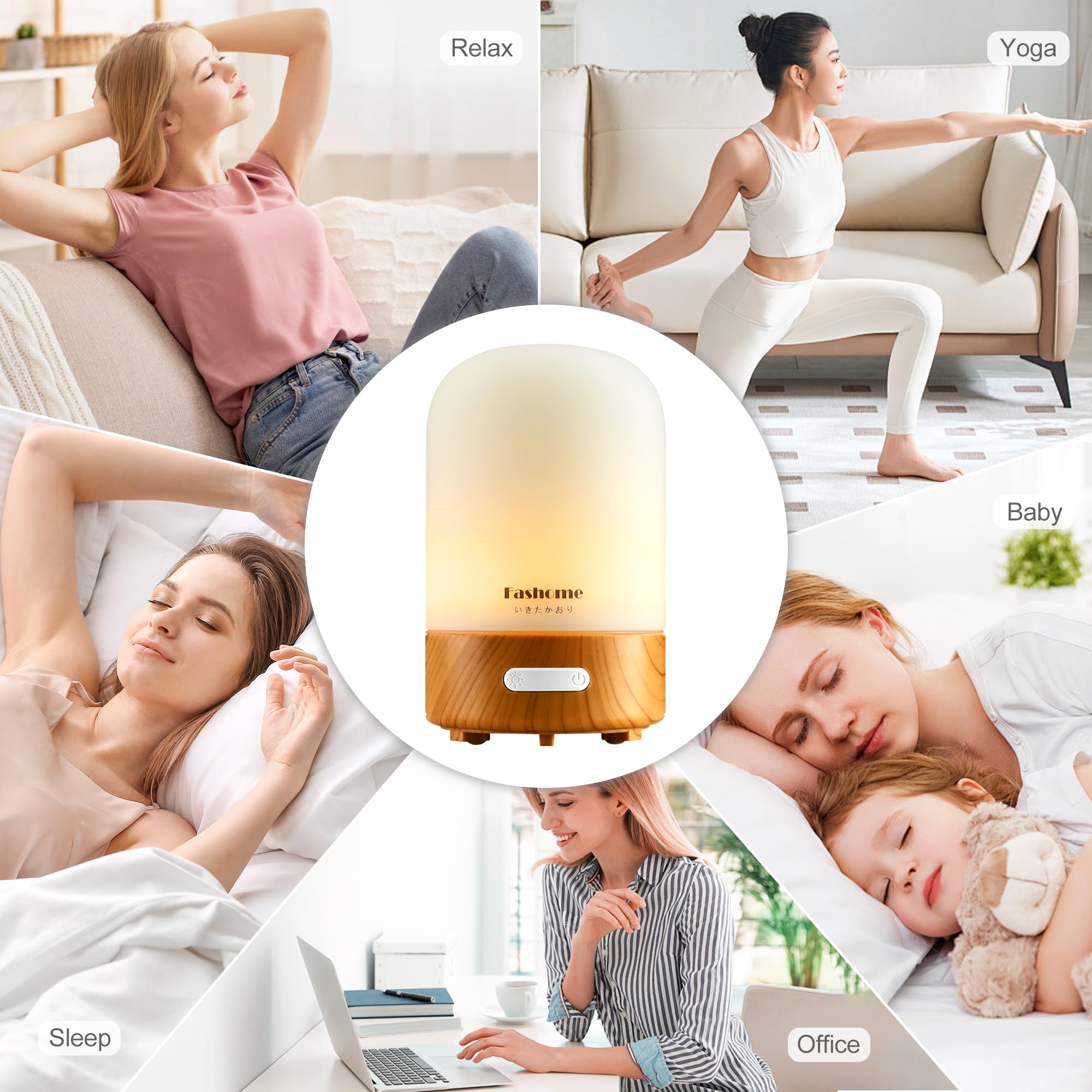 Fashome ultrasonic operation conveys quiet, peaceful use.