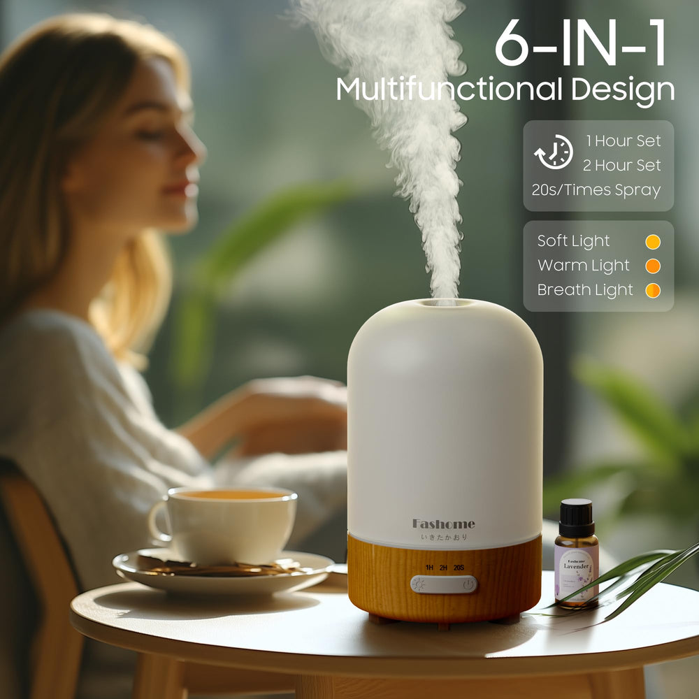Fashome diffuser water tank focus shows easy-to-clean 100ml reservoir.
