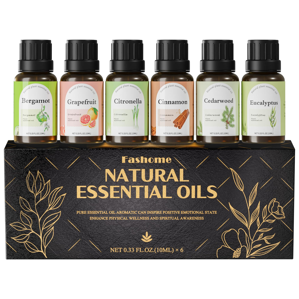 Fashome bergamot bottle from essential oil set for diffuser use