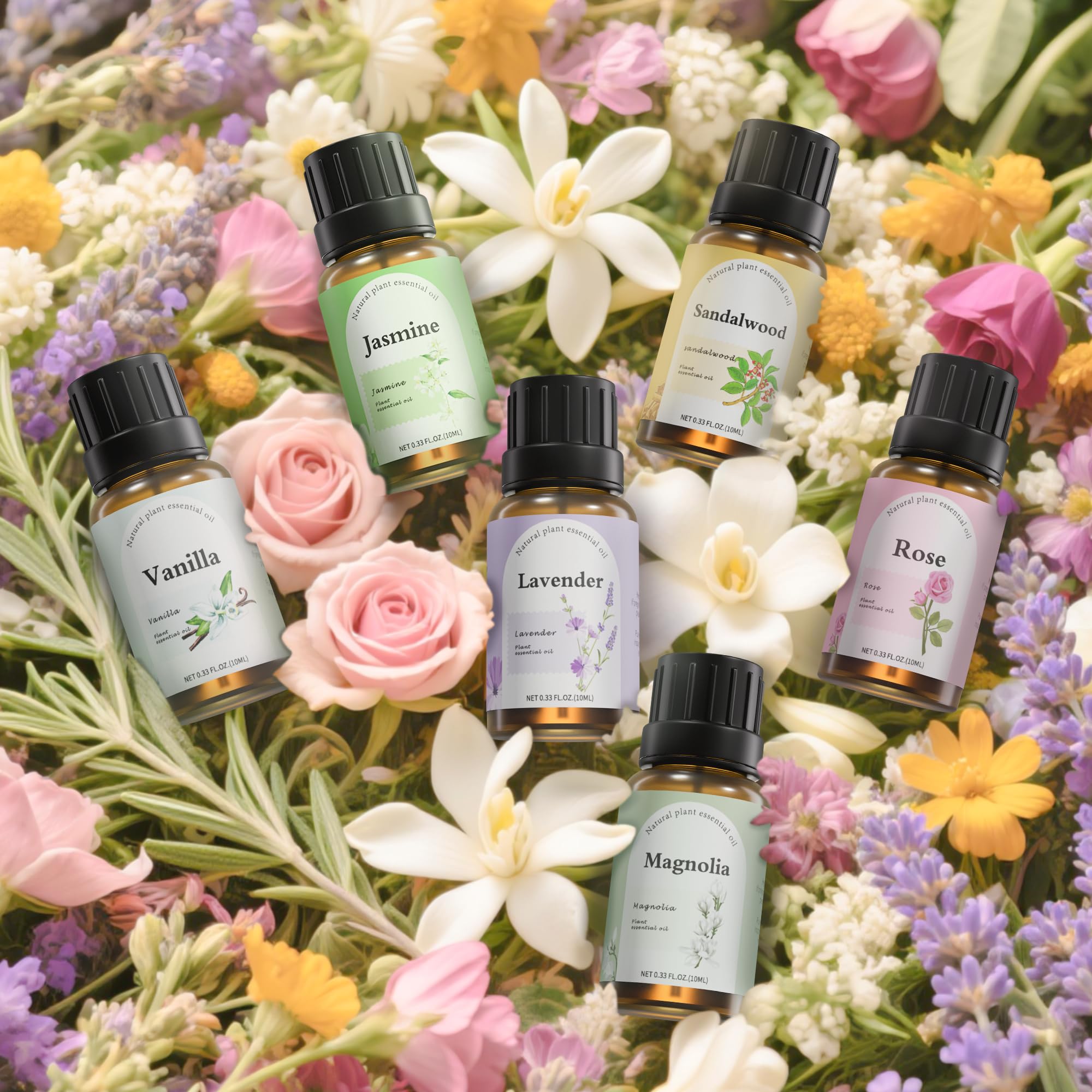 Fashome rose essential oil bottle for romantic ambiance in candles or diffusers.